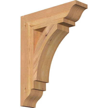 Ekena Millwork Thorton Traditional Smooth Bracket, Western Red Cedar, 3 1/2"W x 14"D x 18"H BKT04X14X18THR01SWR
